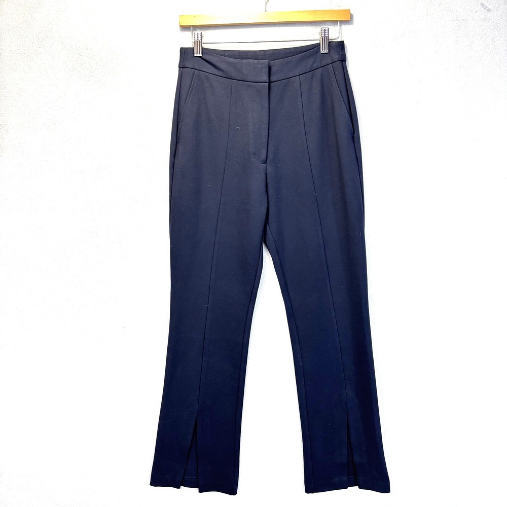 Sundays WeAreSundays Split Front Ponte Dress Pants Size Small Navy Blue Straight